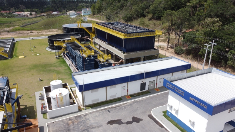 Estação de tratamento de efluente em Santa Catarina