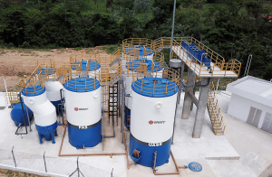 Estação de tratamento de esgoto vertical em PRFV Gratt