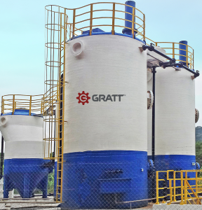 Estação de tratamento de esgoto vertical em PRFV Gratt