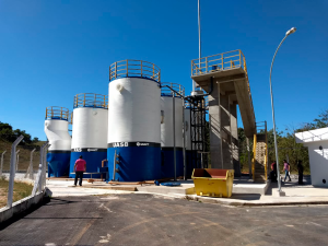 Estação de tratamento de esgoto vertical em PRFV Gratt